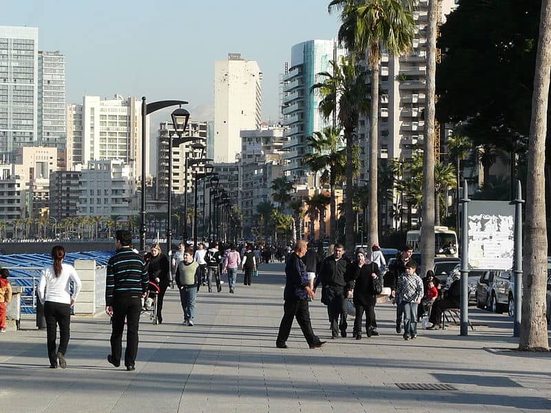 Beirut Corniche at Sunset